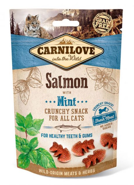 Carnilove Into the Wild Crunchy Snack Salmon with Mint 50g Cat Treats