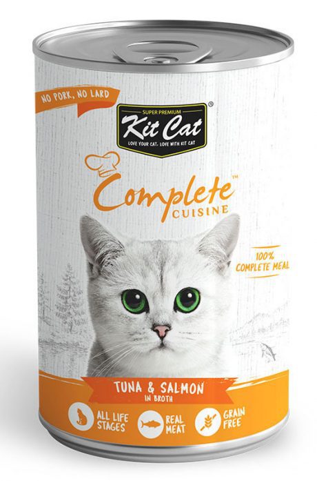 Kit Cat Complete Cuisine Tuna & Salmon in Broth Grain-Free 150g Cat Wet Food